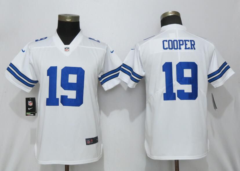 Women Dallas cowboys 19 Cooper White Nike Vapor Untouchable Player NFL Jerseys